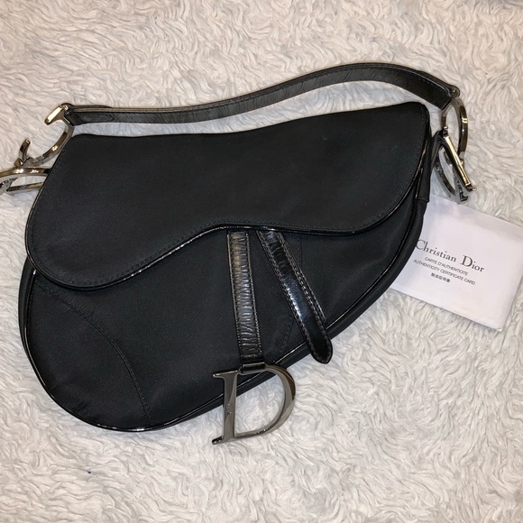 dior saddle bag silver